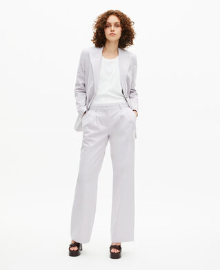 The Kooples FEMME LIGHT PURPLE pantalon de tailleur droit lilas