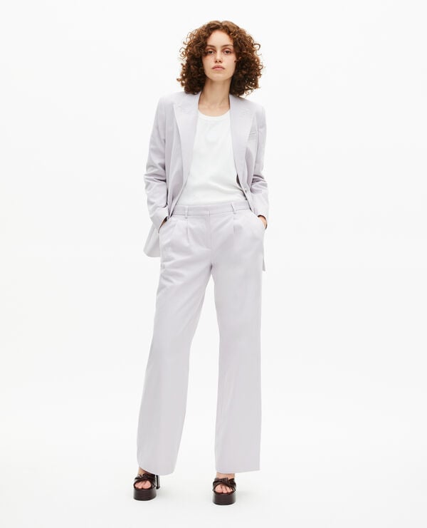 The Kooples FEMME LIGHT PURPLE pantalon de tailleur droit lilas