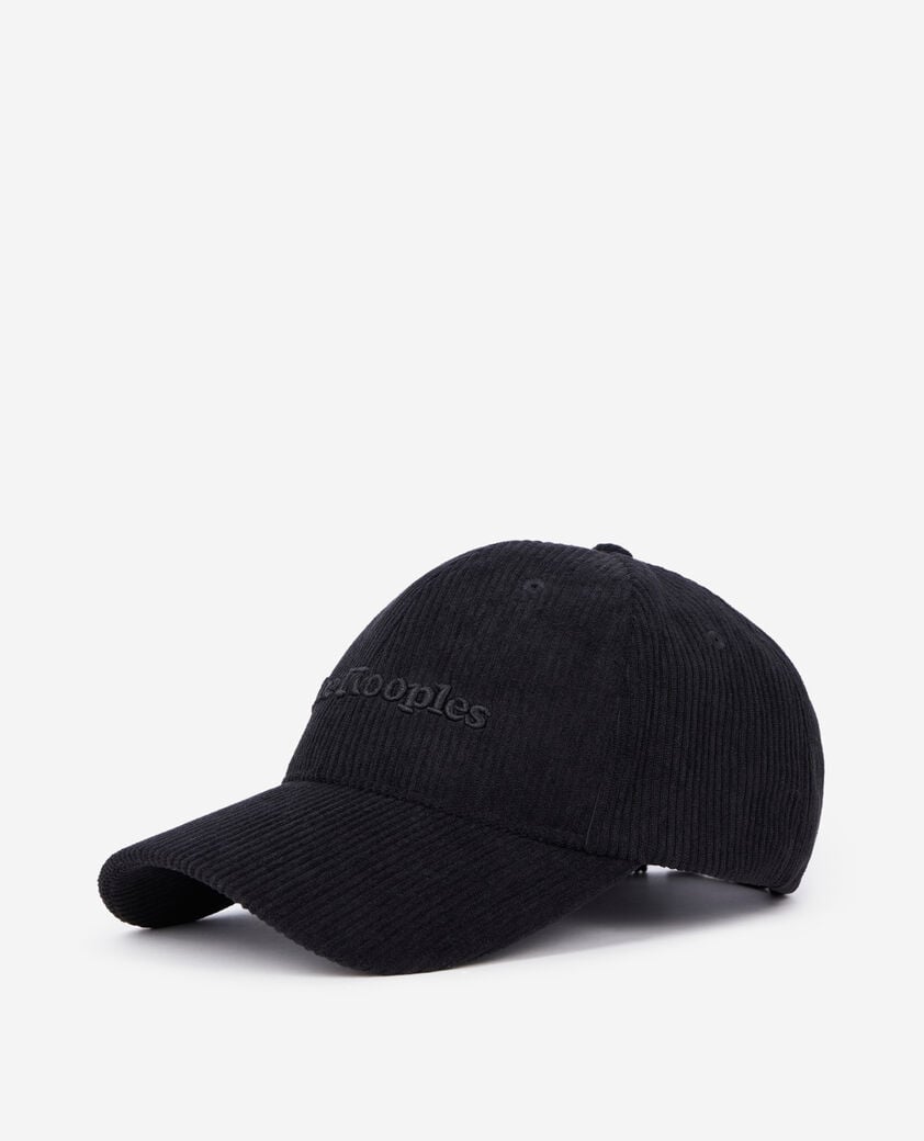 The Kooples DAMEN BLACK schwarze kappe aus cordsamt