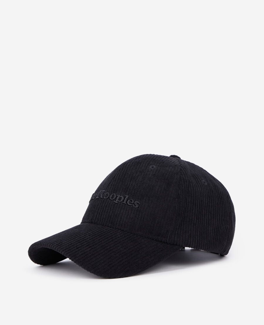 The Kooples DAMEN BLACK schwarze kappe aus cordsamt