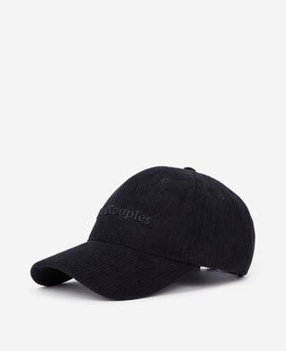 The Kooples DAMEN BLACK schwarze kappe aus cordsamt