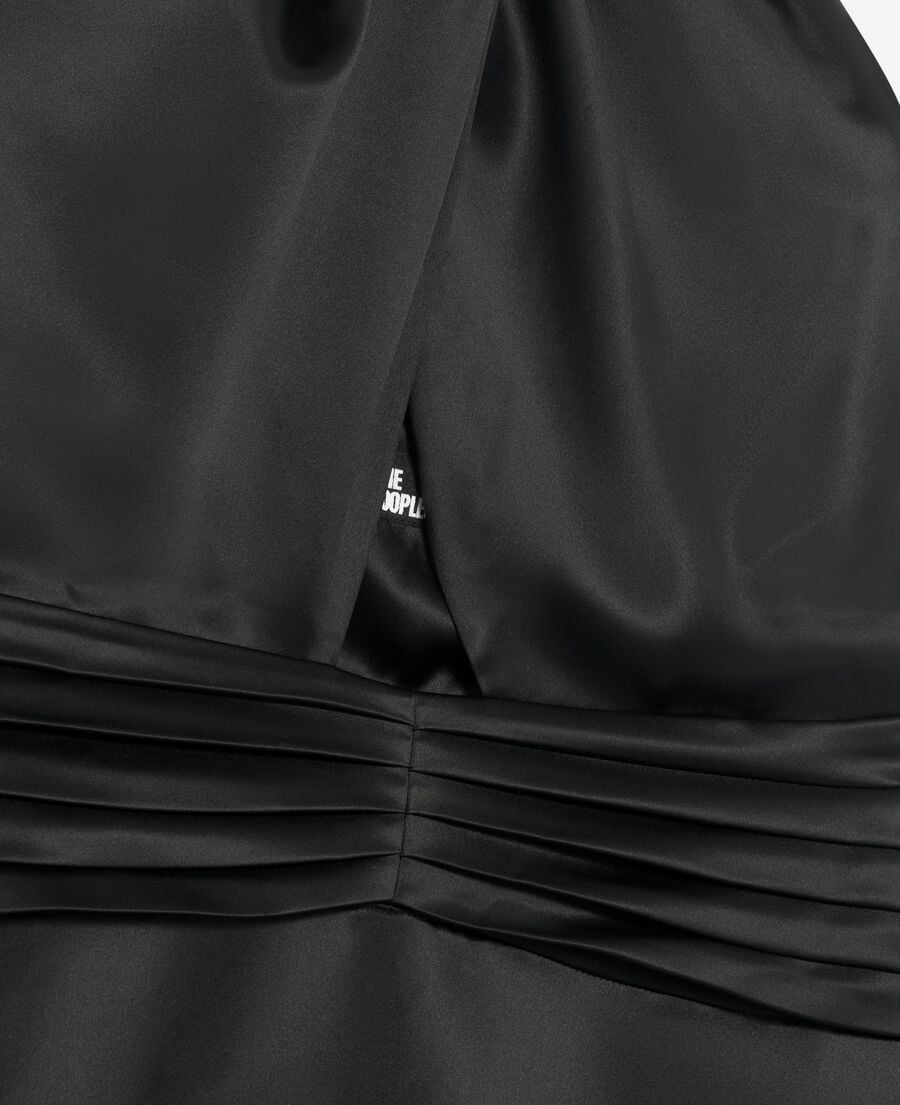 The Kooples FEMME BLACK robe longue sans manches noire