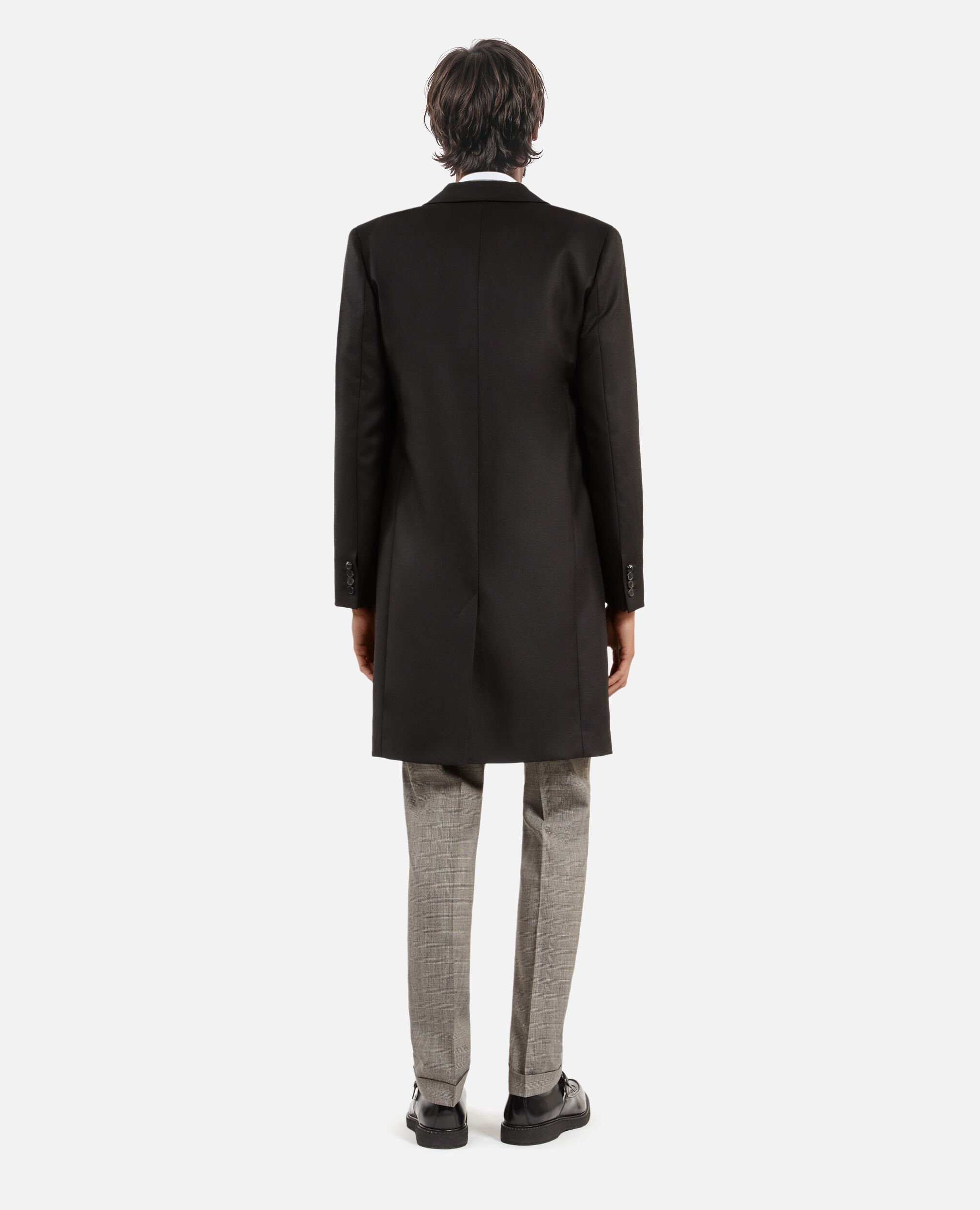 Manteau en laine noir, BLACK, hi-res image number null