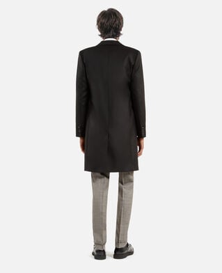 The Kooples HOMME BLACK manteau en laine noir