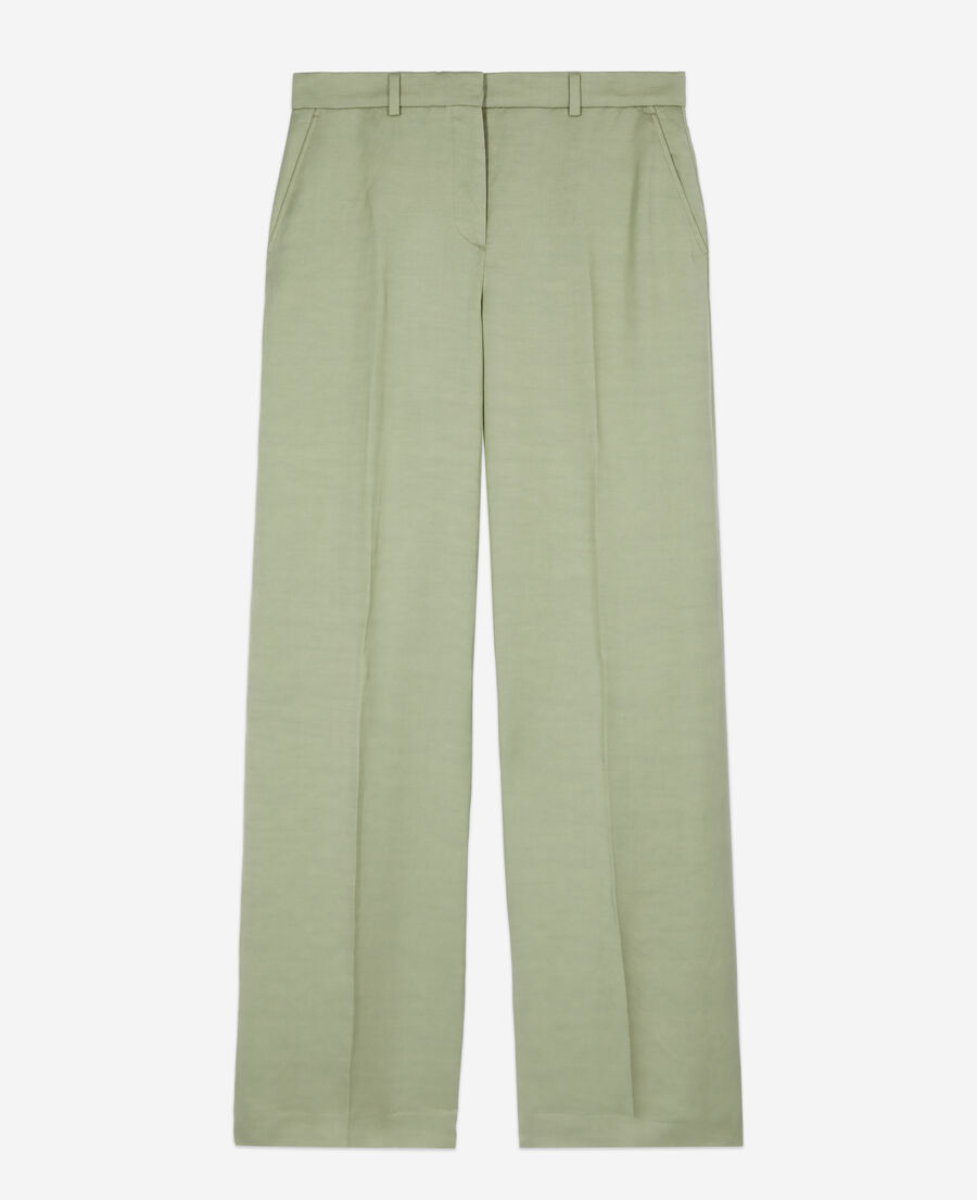 The Kooples DAMEN KAKI GREY hellgr&uuml;ne anzughose aus leinen