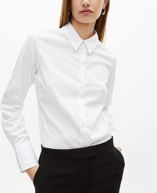 The Kooples FEMME WHITE chemise en popeline blanche