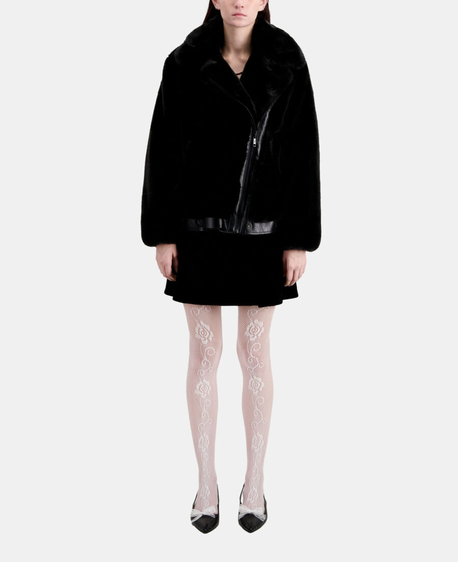 faux fur bomber jacket zara