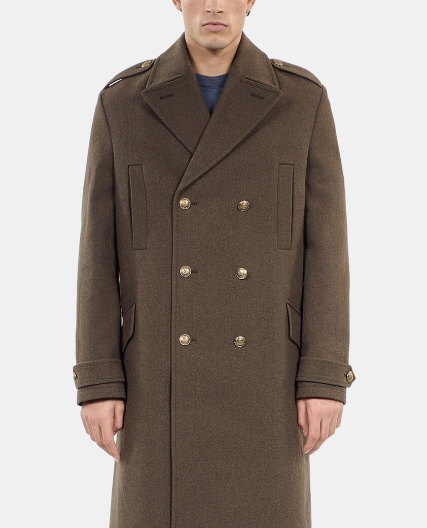 The Kooples MEN KAKI long khaki officer-style coat