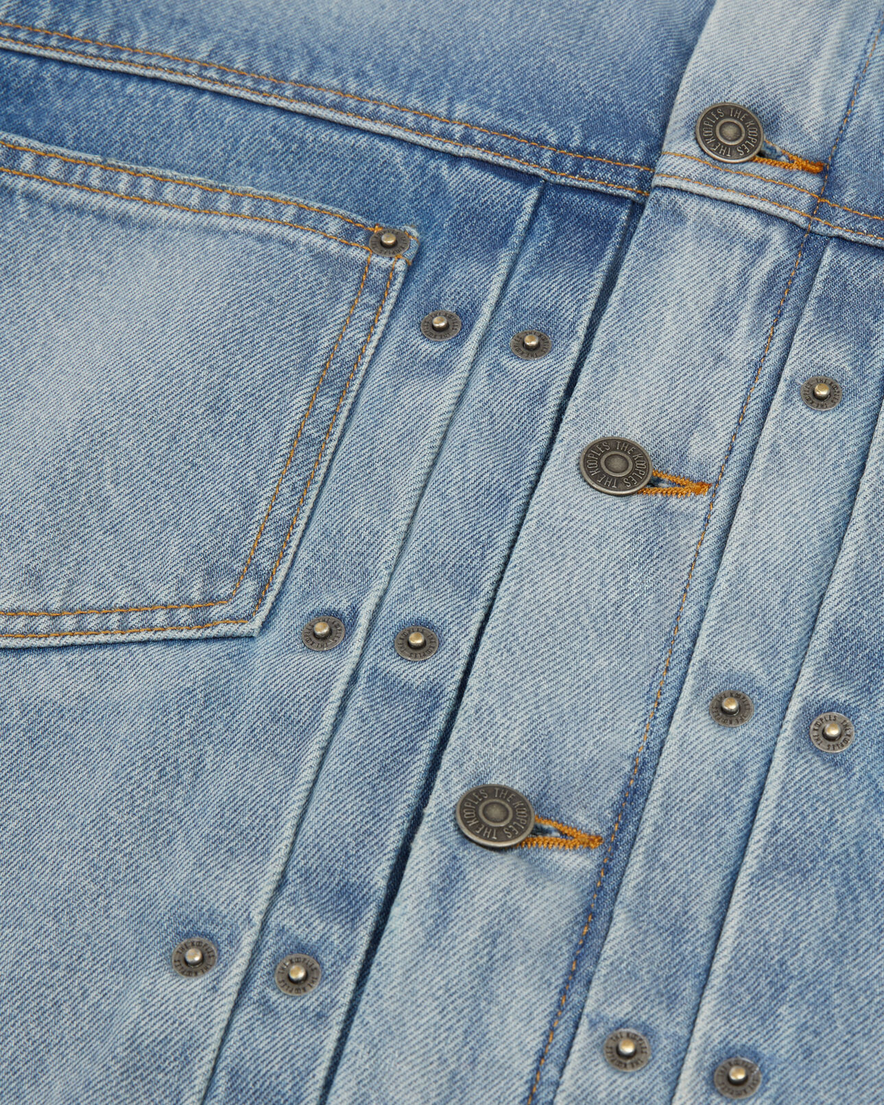 The Kooples MEN BLUE DENIM blue washed denim jacket