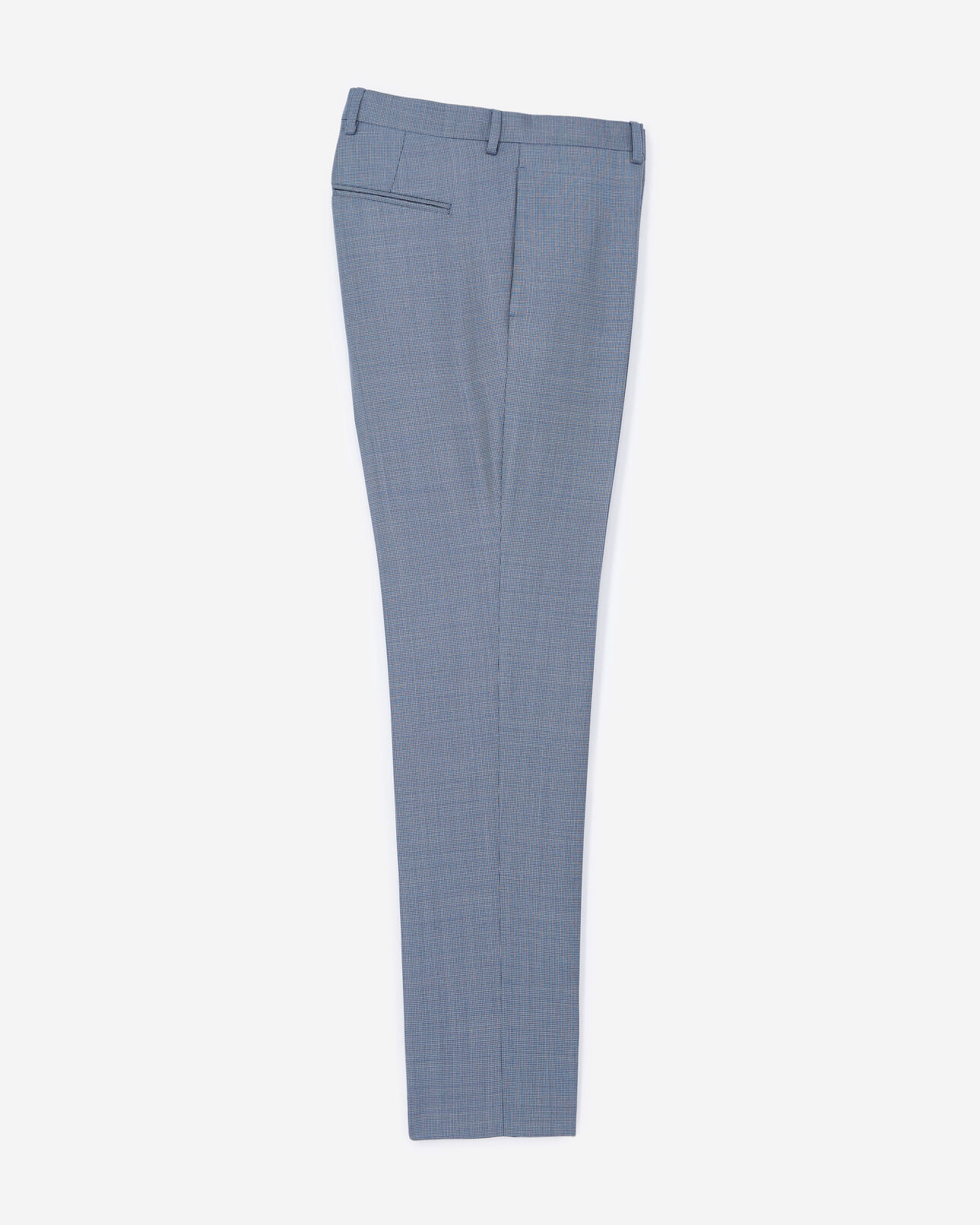 The Kooples MEN BLUE BLACK light blue suit trousers with check motif