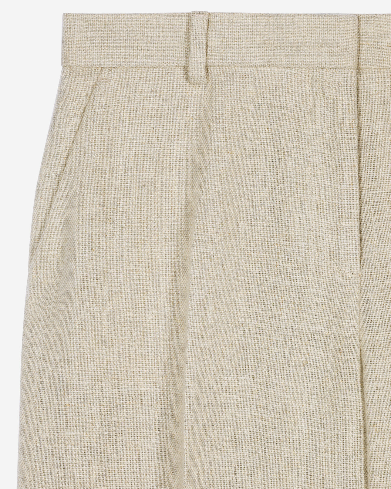 The Kooples WOMEN BEIGE ecru linen suit trousers