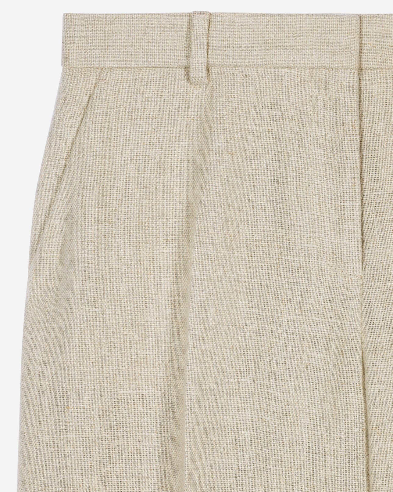 The Kooples WOMEN BEIGE ecru linen suit trousers