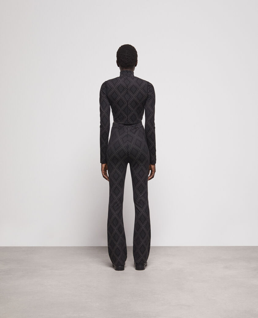 The Kooples FEMME BLACK pantalon à strass noir