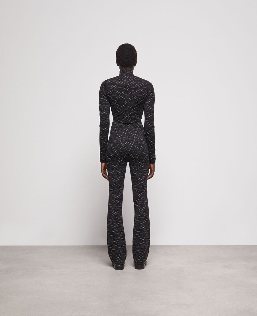 The Kooples FEMME BLACK pantalon à strass noir