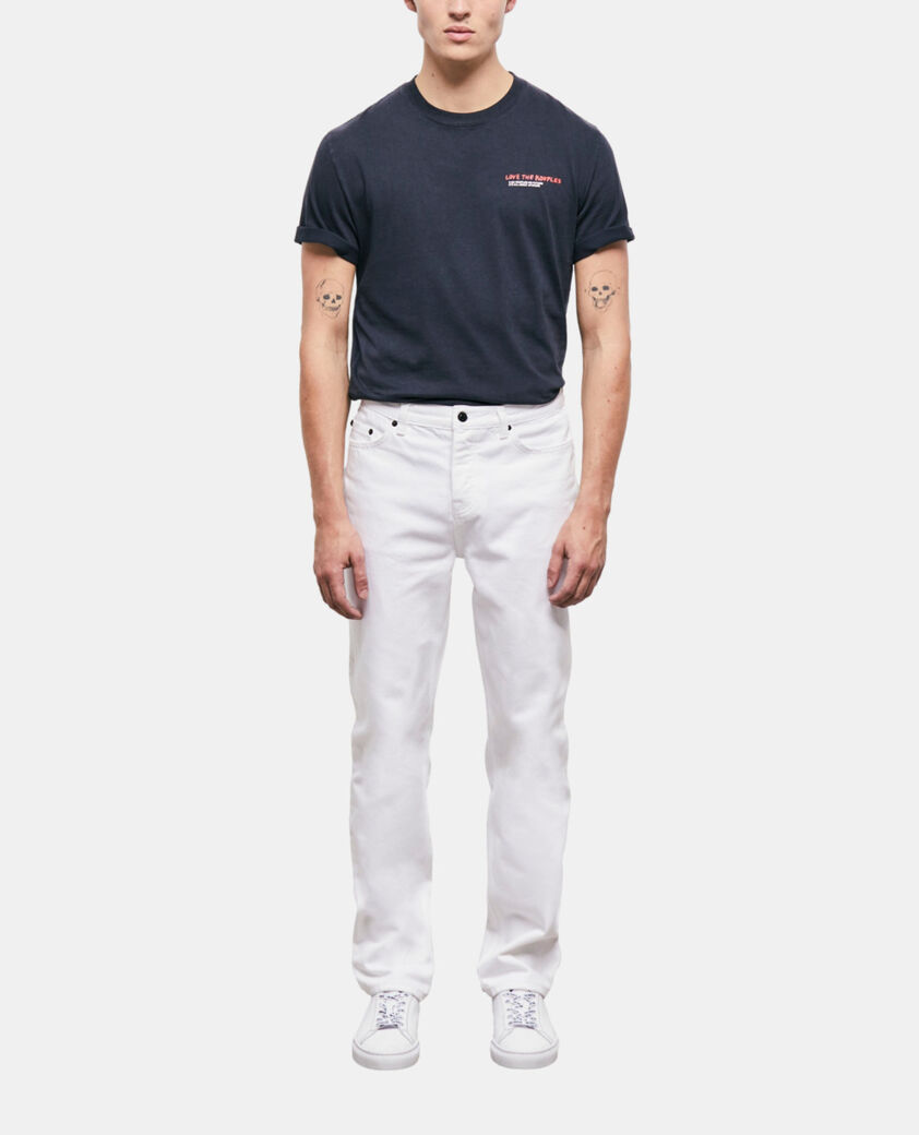 The Kooples HOMME WHITE jean droit blanc