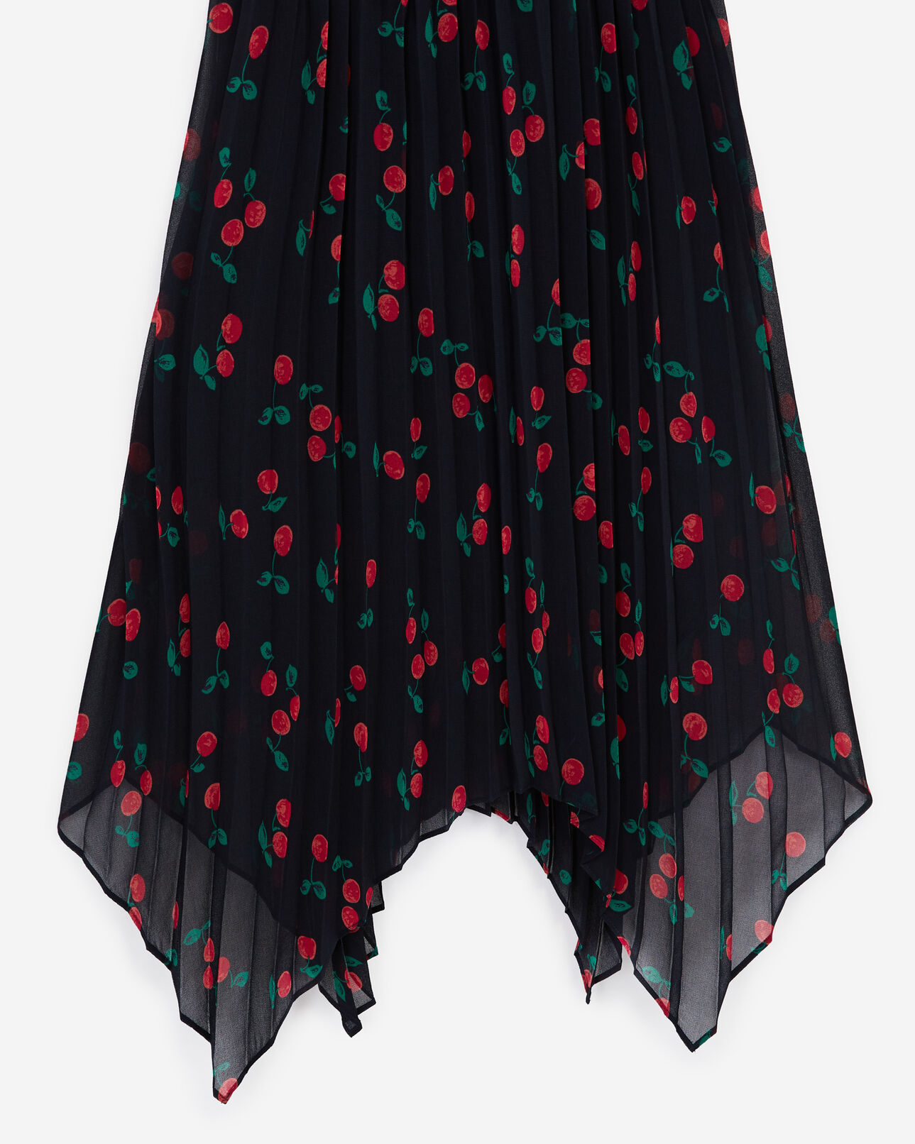 The Kooples WOMEN NAVY pleated navy blue short formal dress with motif