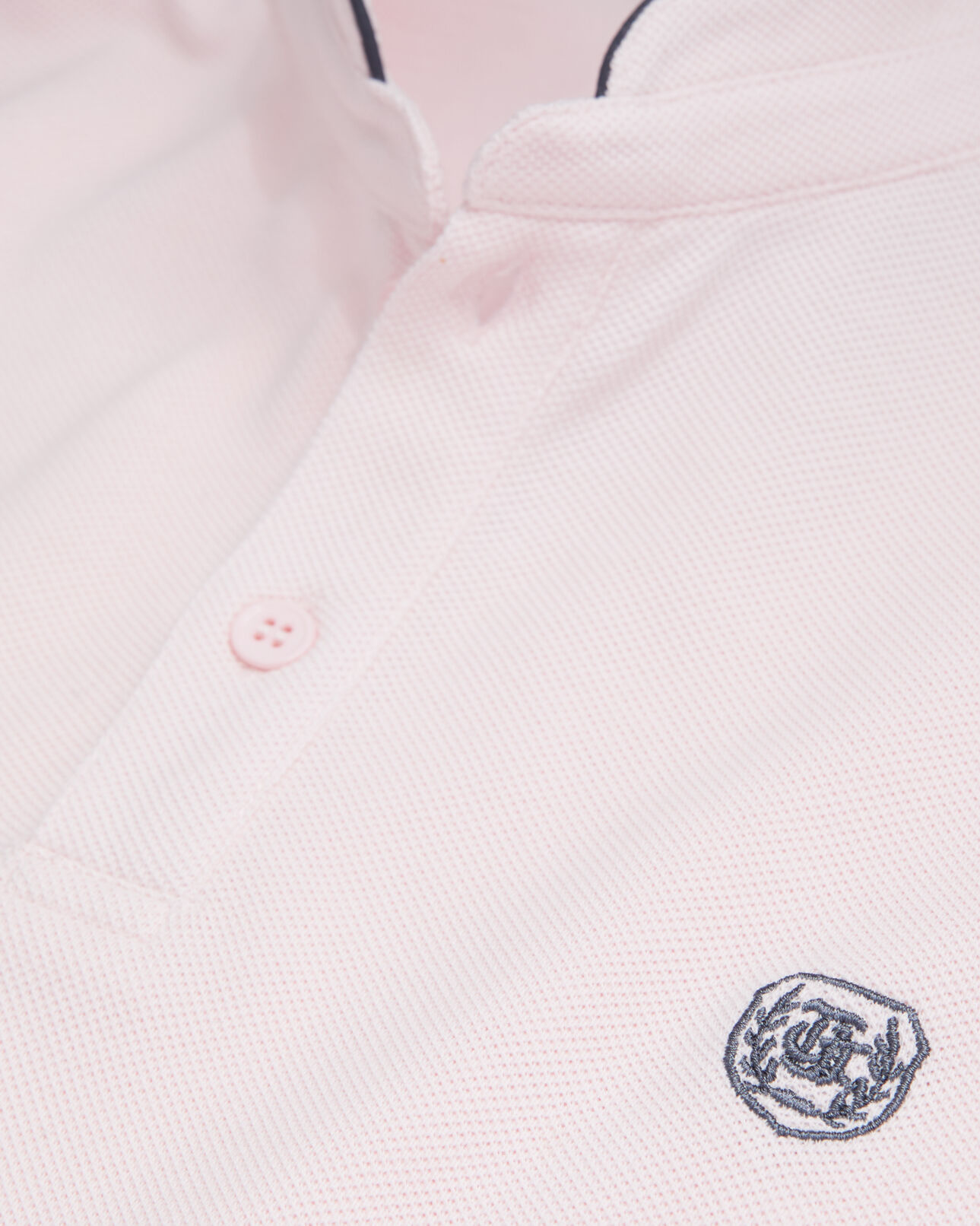 The Kooples MEN PINK  pink officer collar polo shirt