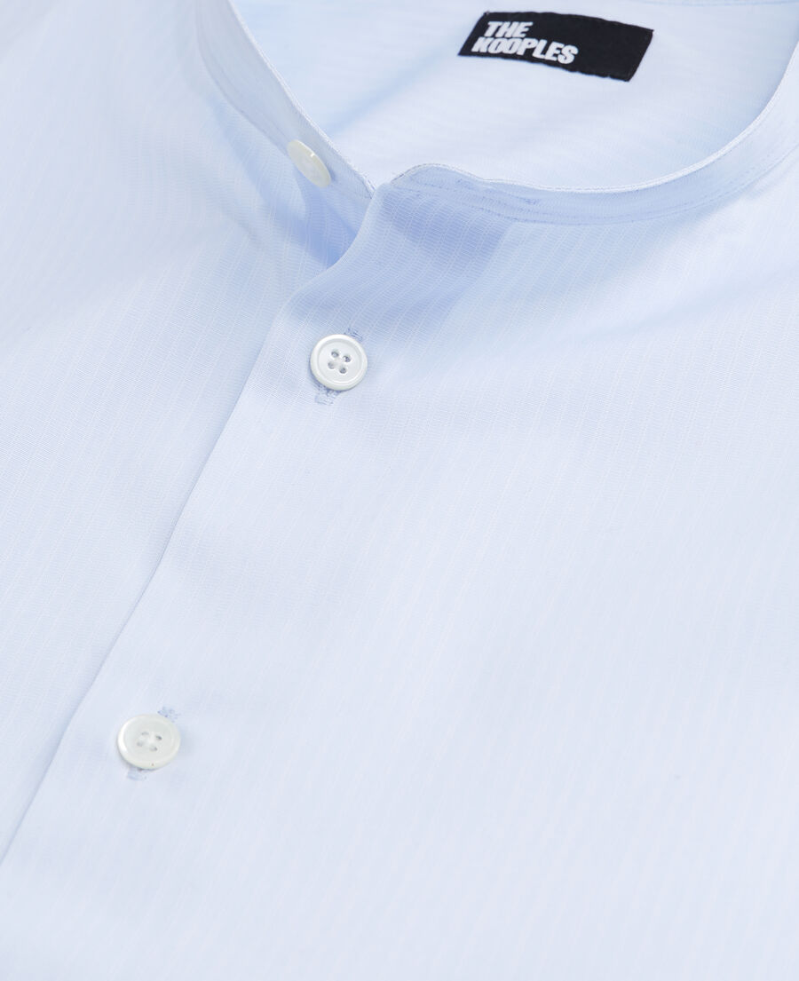 blue officer collar shirt