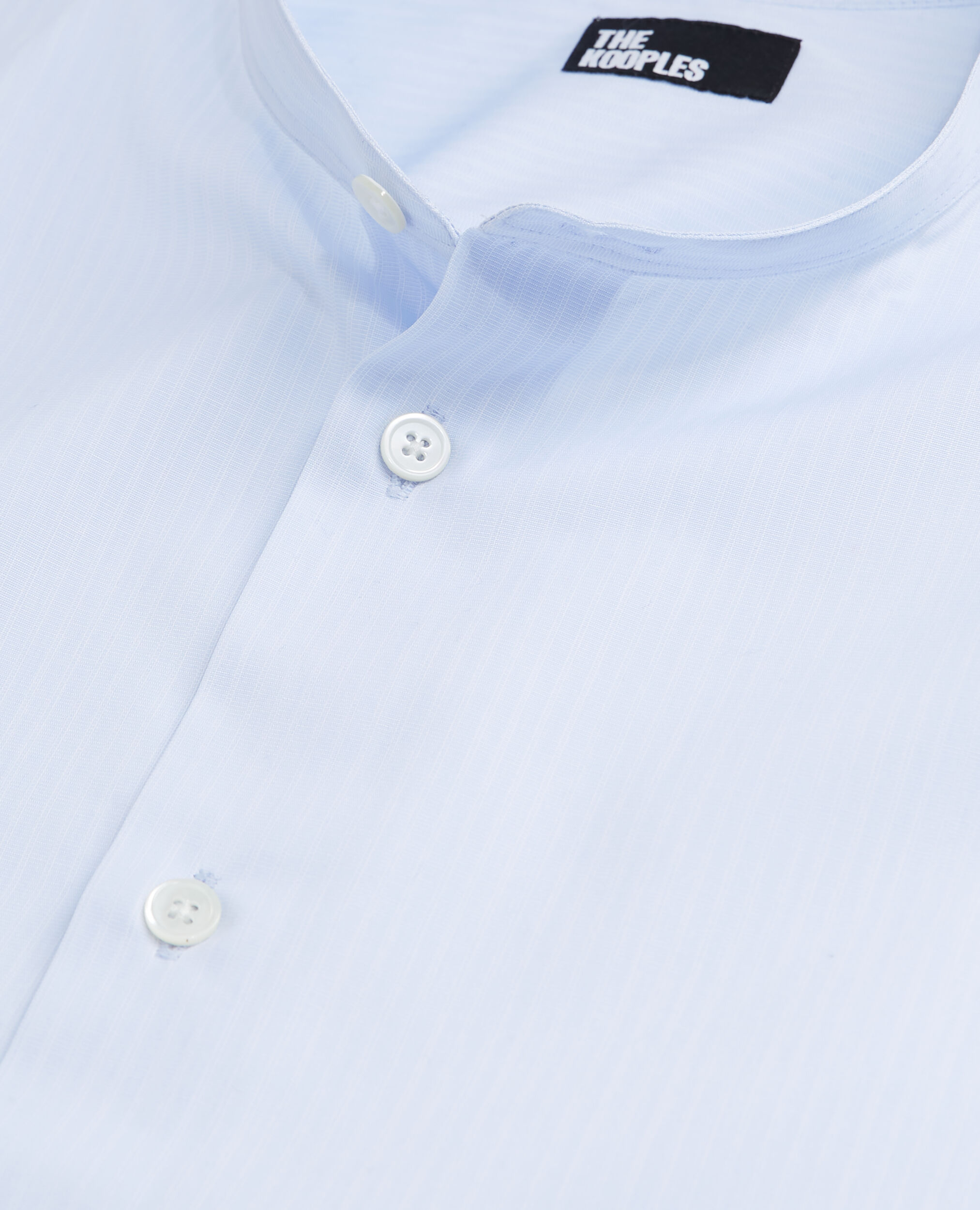 Blue officer collar shirt, BLUE / ECRU, hi-res image number null