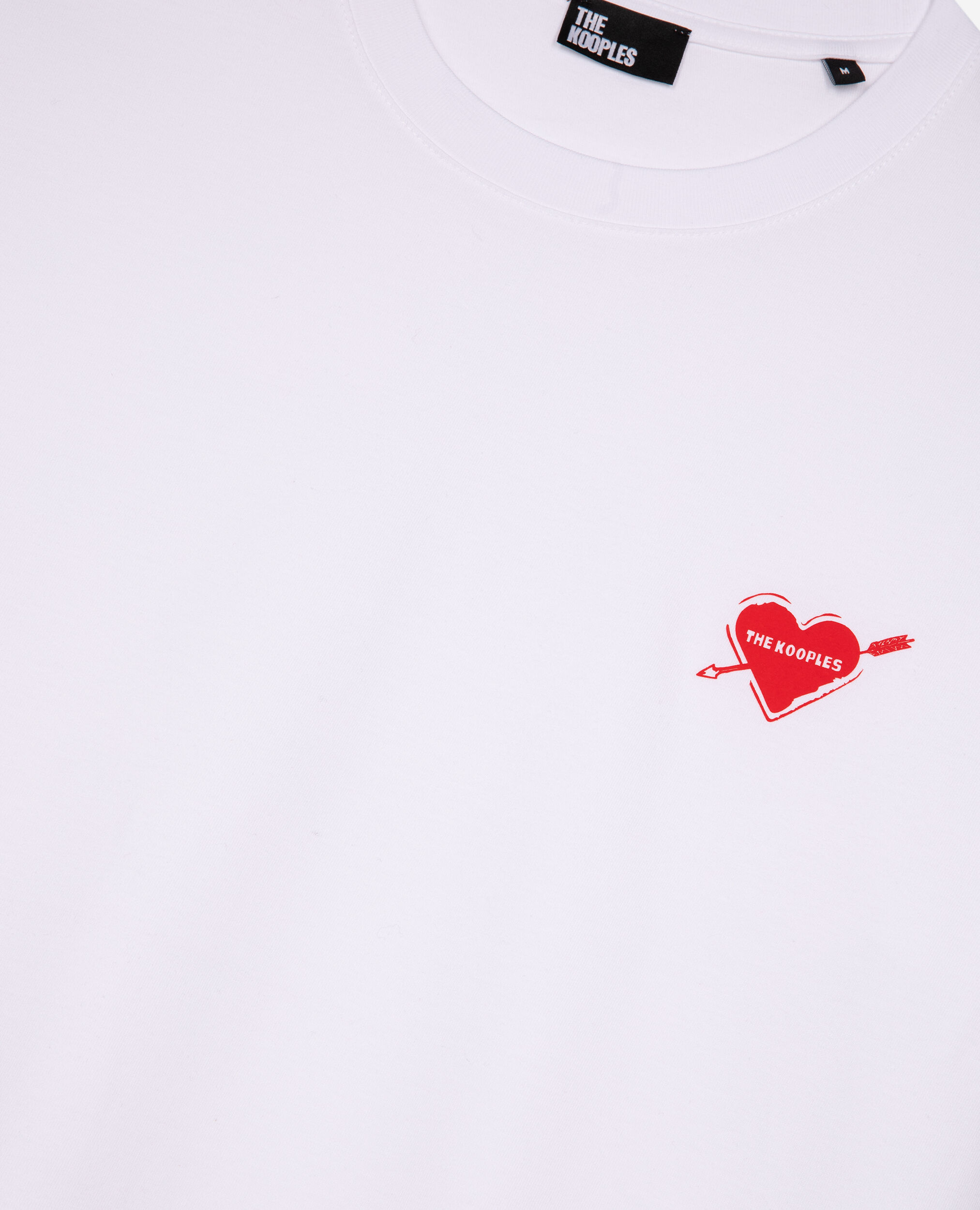 T-shirt blanc avec flocage cœur, WHITE, hi-res image number null