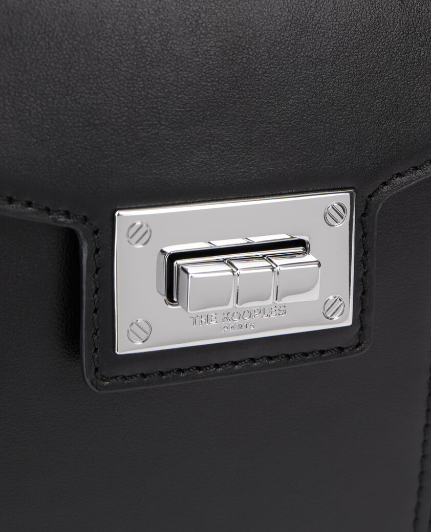 The Kooples FEMME BLACK sac emily reporter en cuir noir