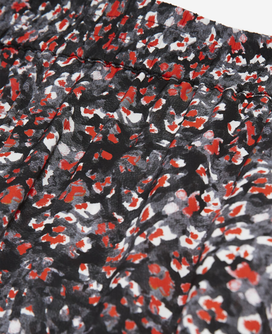 The Kooples F BLACK - RED straight printed pants