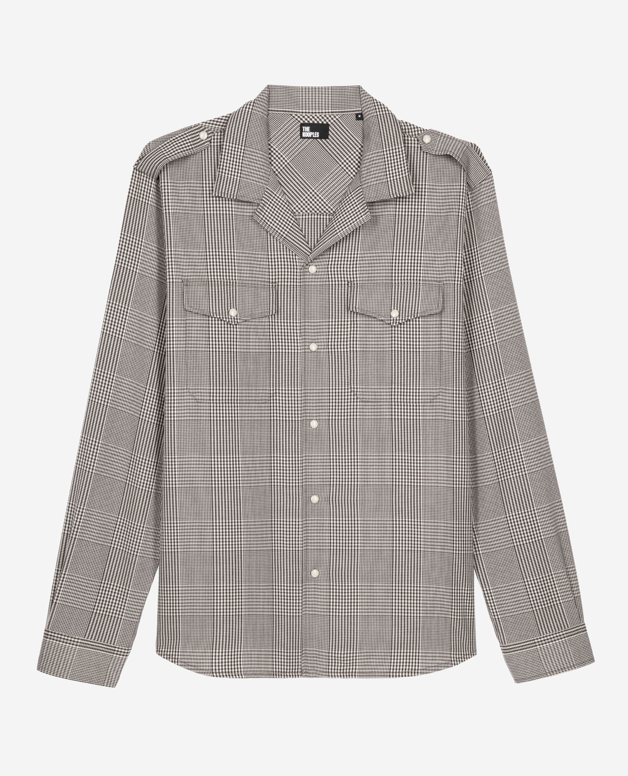 Chemise Prince de Galles noire et blanche, BLACK WHITE, hi-res image number null