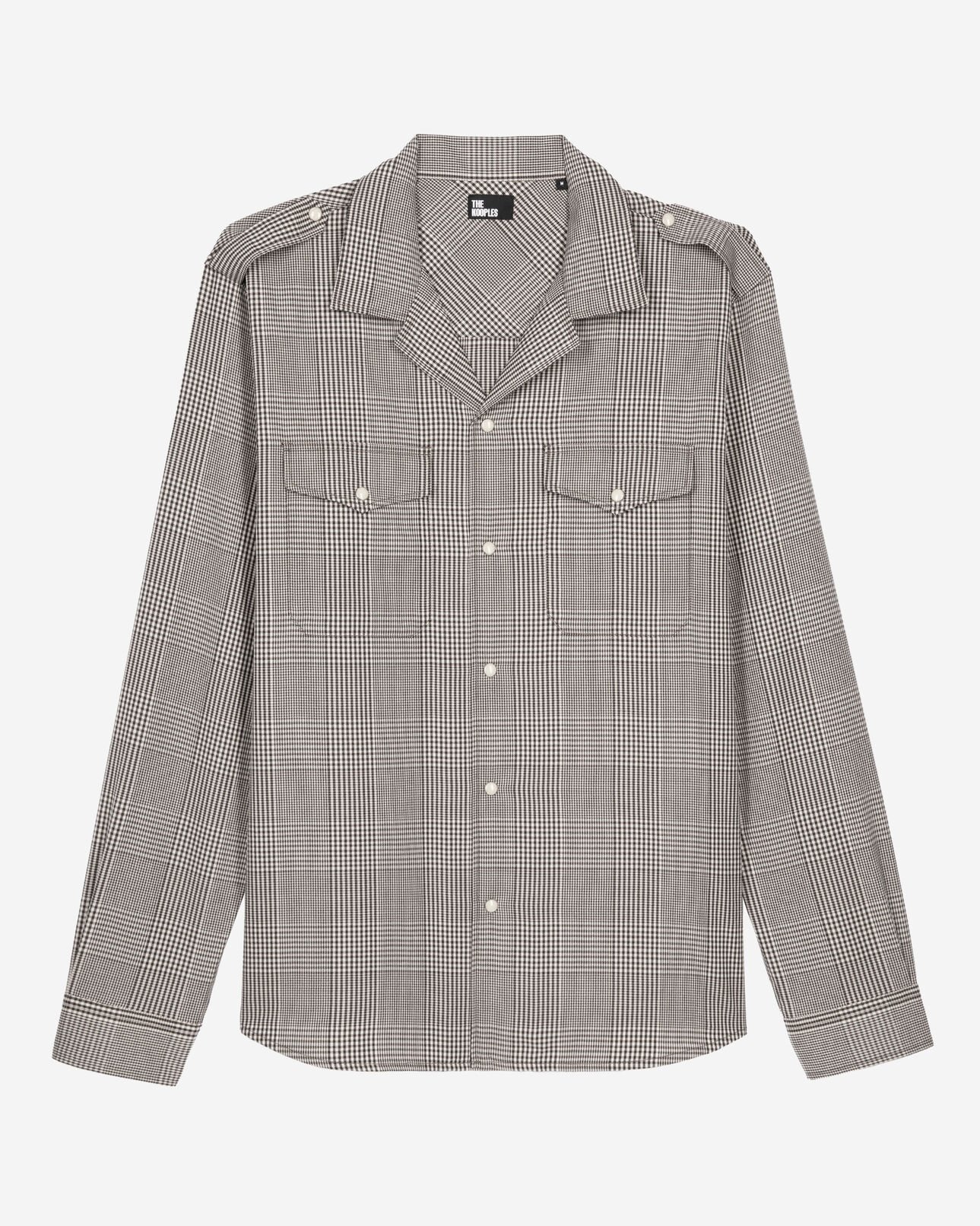 The Kooples HOMME BLACK WHITE chemise prince de galles noire et blanche