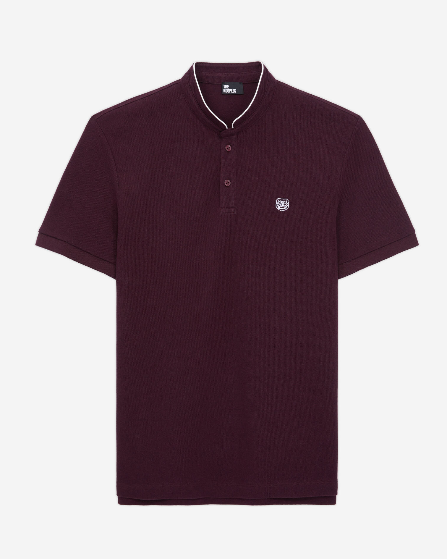 Rotes Poloshirt mit Offizierskragen, BORDEAUX, hi-res image number null