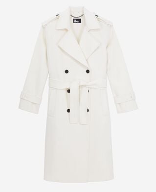 The Kooples WOMEN ECRU long ecru wool coat