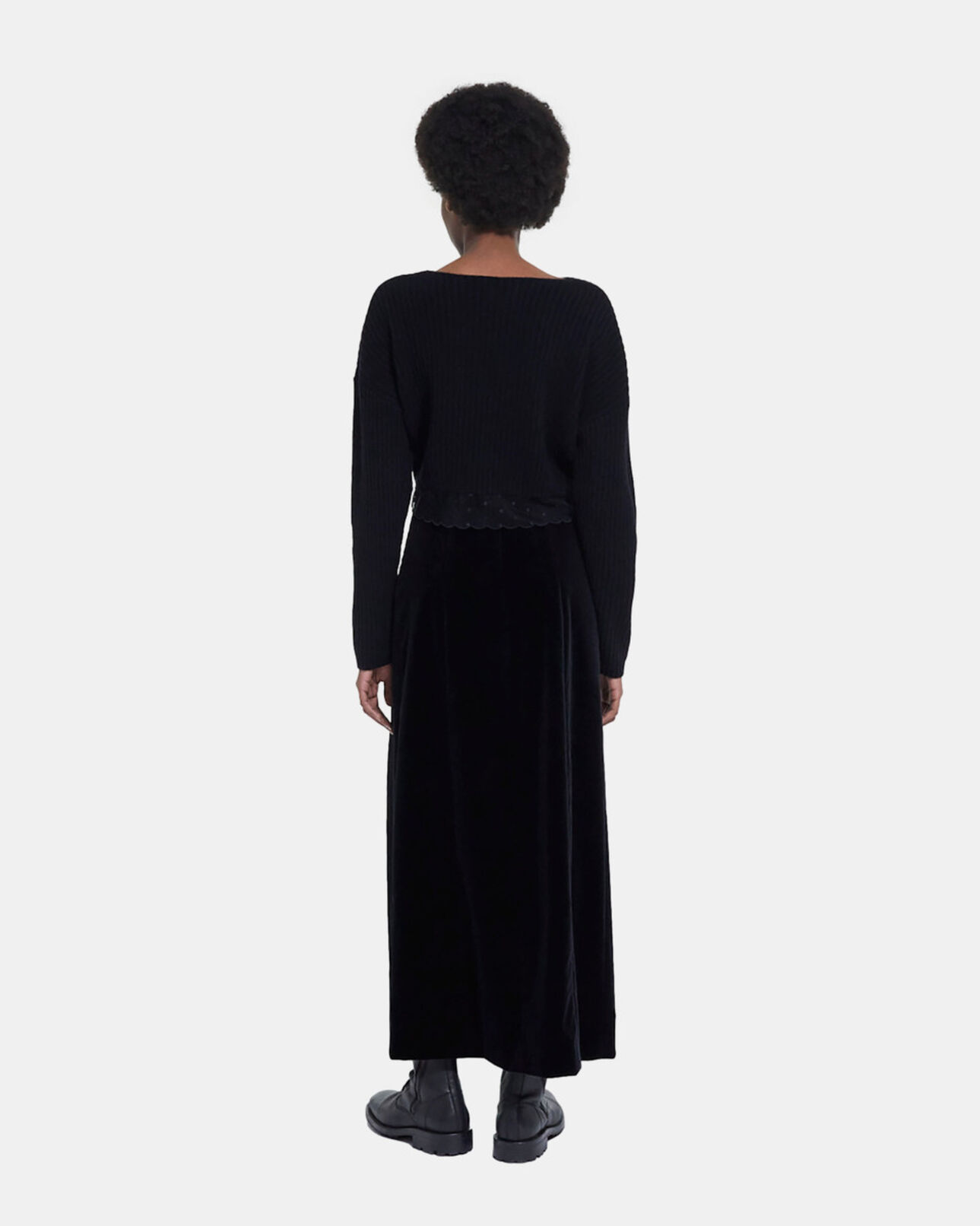 The Kooples FEMME BLACK jupe longue noire
