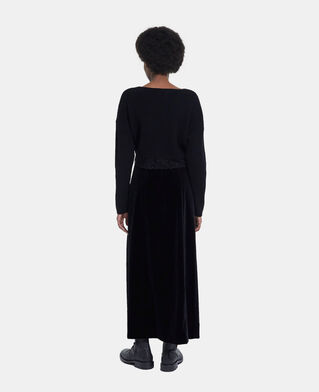 The Kooples FEMME BLACK jupe longue noire