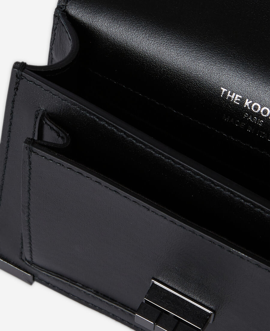 nano emily bag in black leather