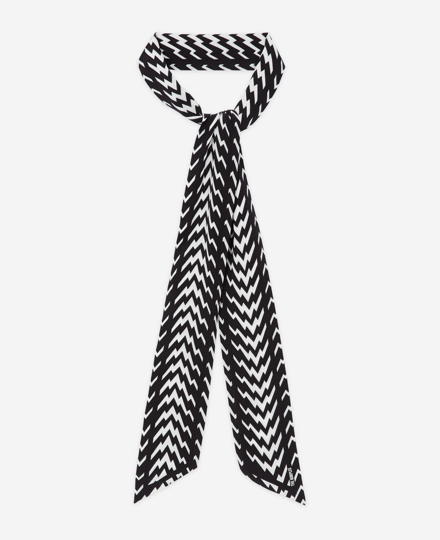 The Kooples MIXTE BLACK WHITE foulard imprimé noir et blanc
