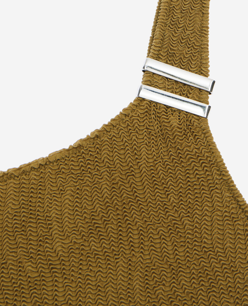 The Kooples FEMME KAKI haut de maillot de bain the kooples x luz asym&eacute;trique kaki