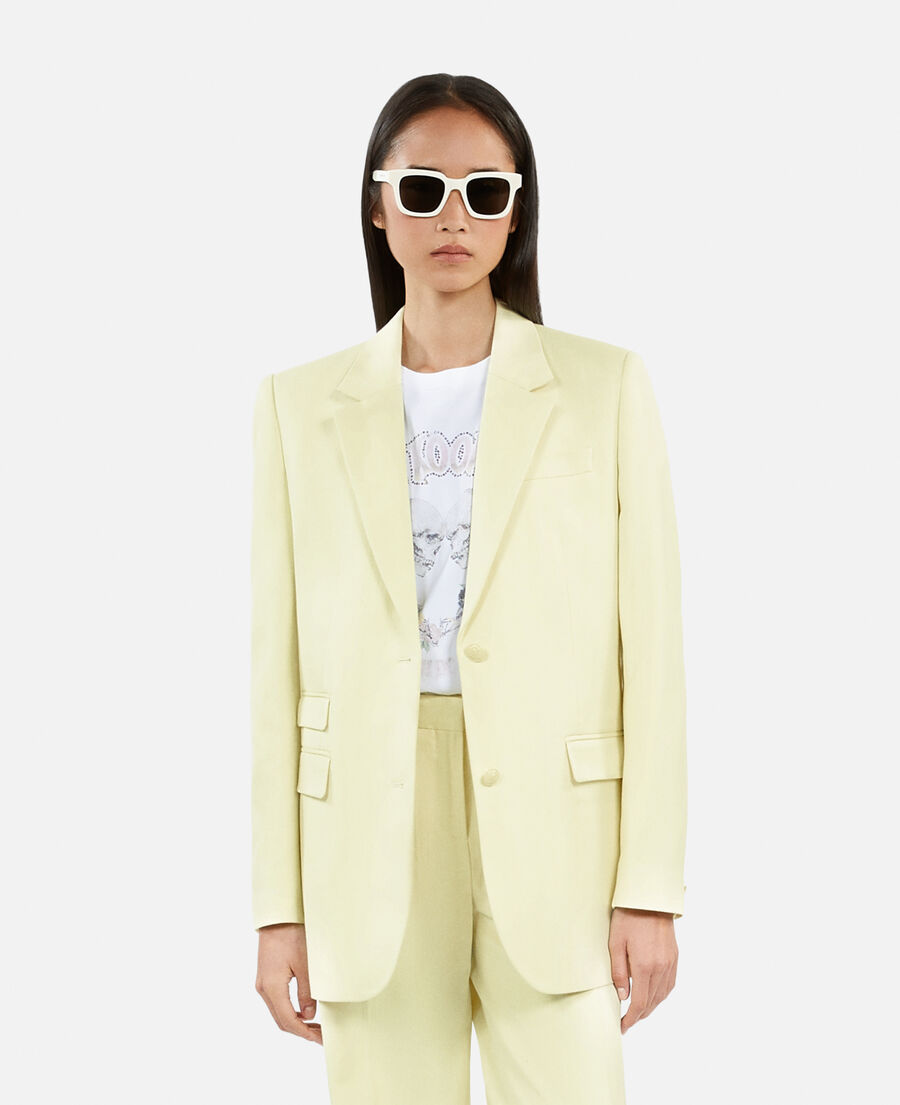 light yellow suit jacket
