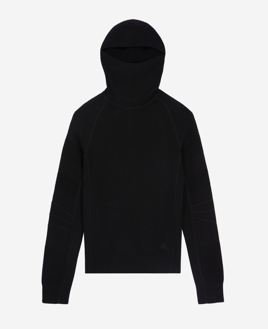The Kooples F BLACK black balaclava sweater