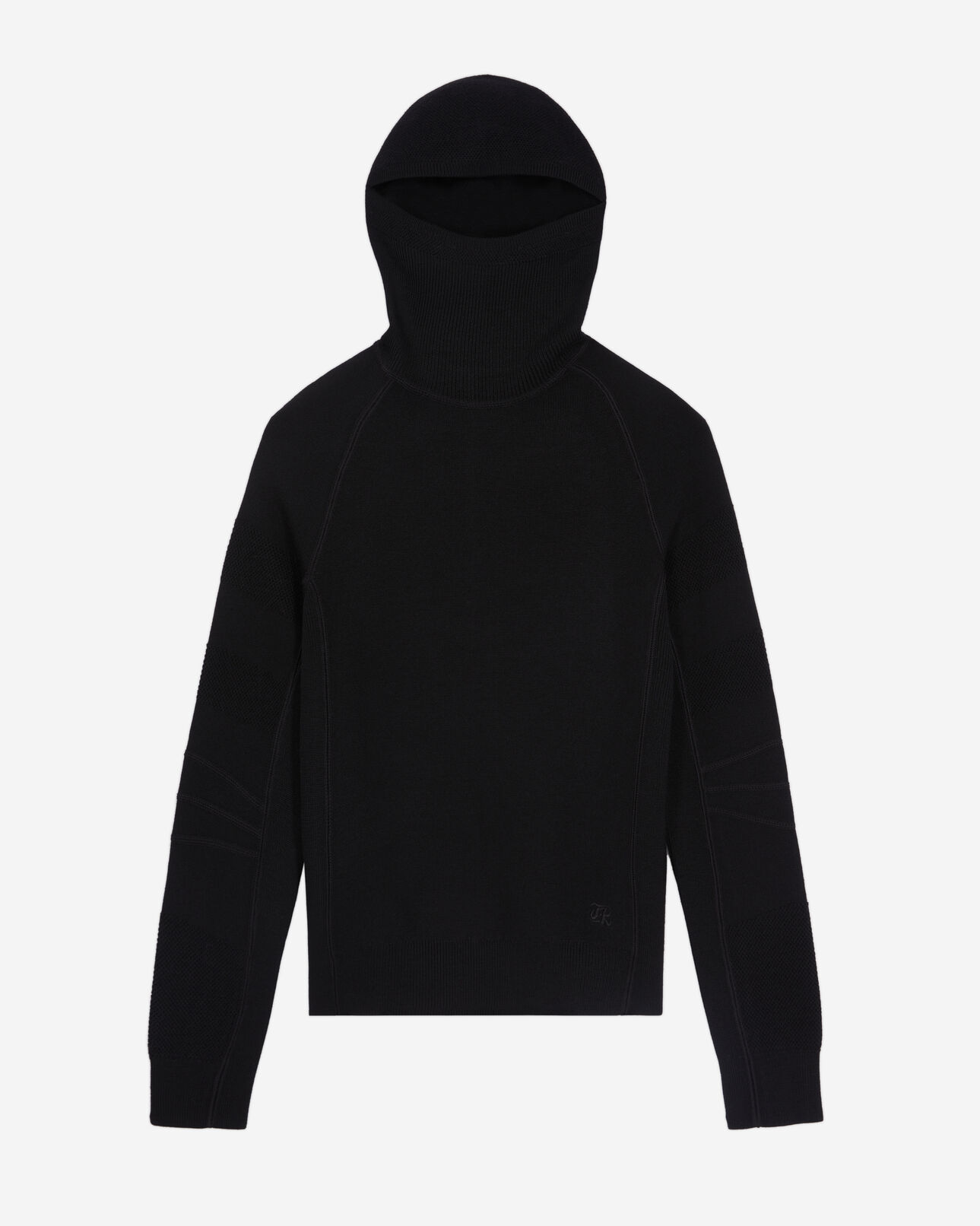 The Kooples DAMEN BLACK schwarzer pullover mit kapuze