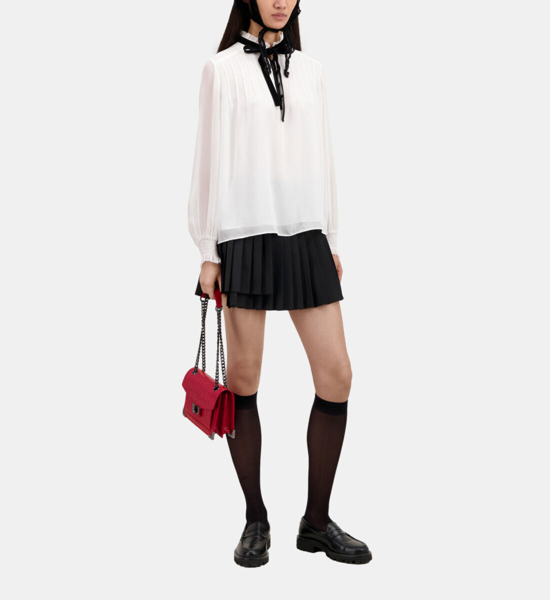 Sac the kooples emily rouge croco outlet