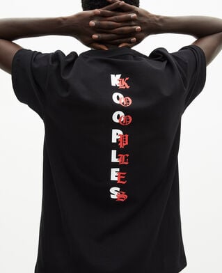 The Kooples HOMME BLACK t-shirt avec sérigraphie logo noir