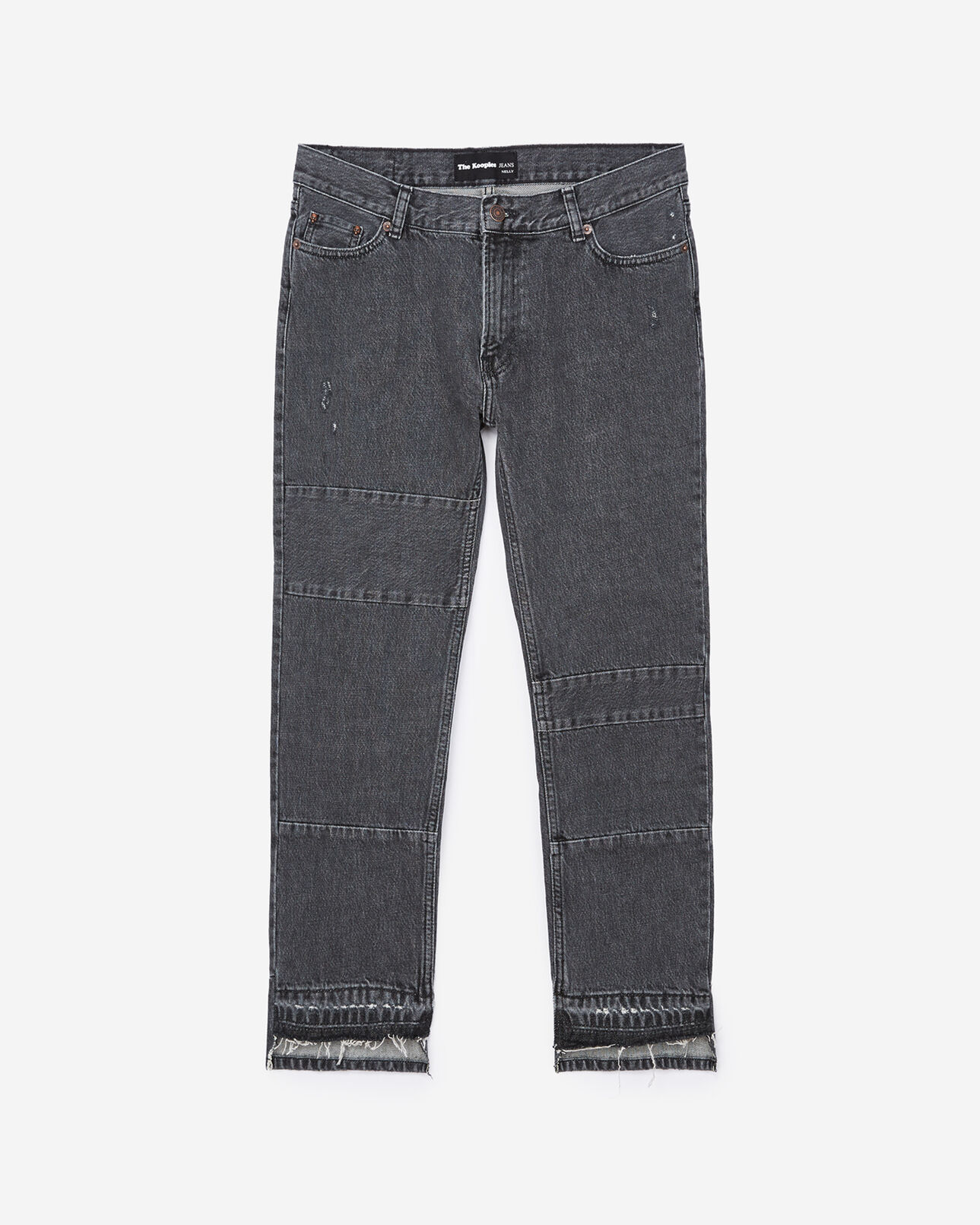 The Kooples MUJER BLACK vaqueros nelly baggy con insertos de denim