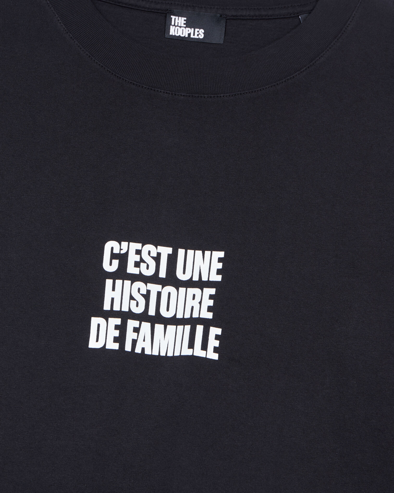 Black Histoire de famille serigraphy t-shirt, BLACK WASHED, hi-res image number null