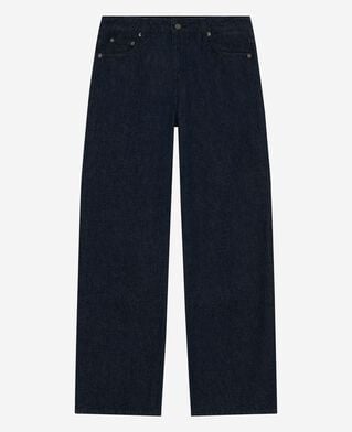 The Kooples F BLUE ELECTRIC blue raw wide-leg jeans