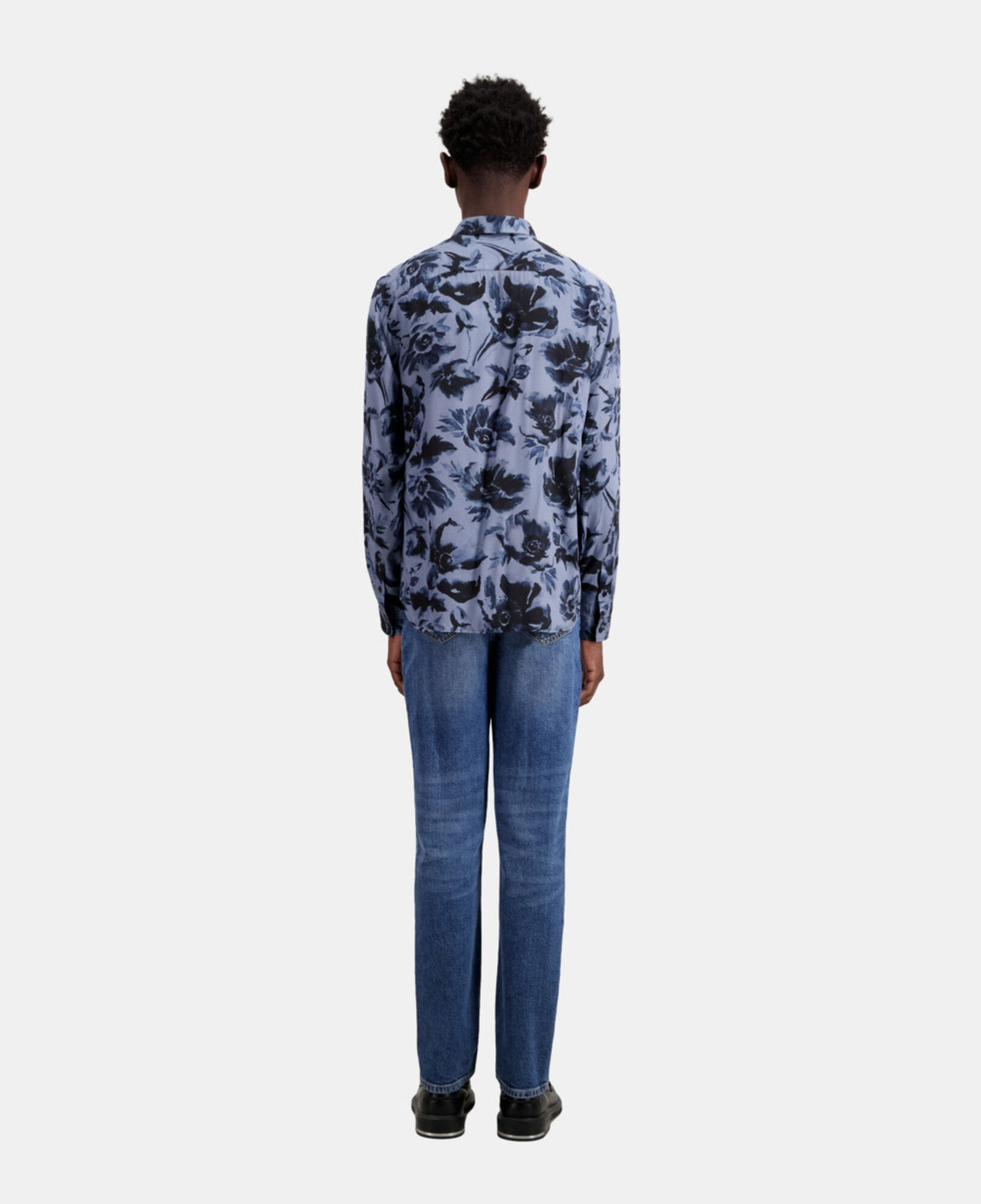 The Kooples HOMBRE BLACK BLUE camisa estampada
