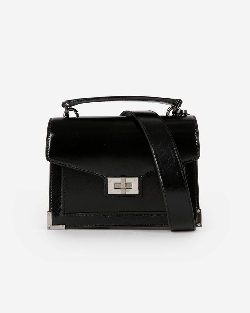The Kooples FEMME BLACK sac emily small en cuir noir