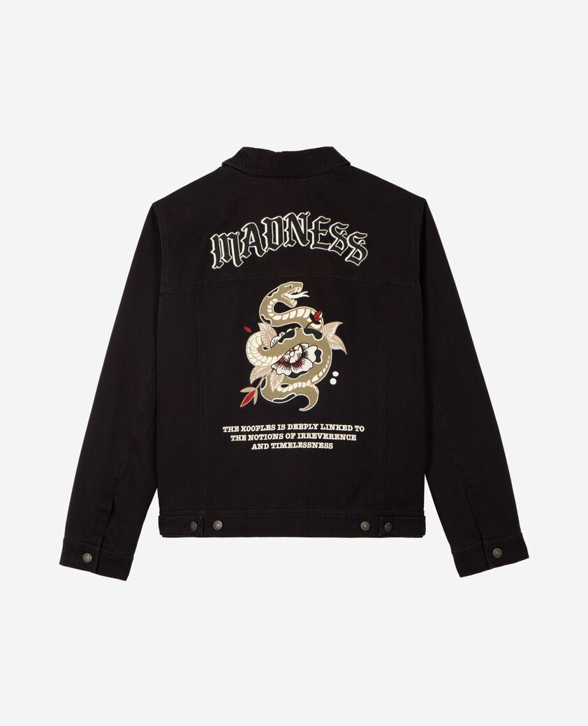 The Kooples H BLACK USED LIGHT black embroidered jacket