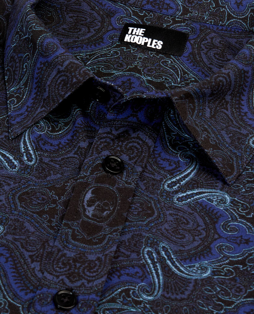 The Kooples HOMME BLUE chemise imprimée bleu
