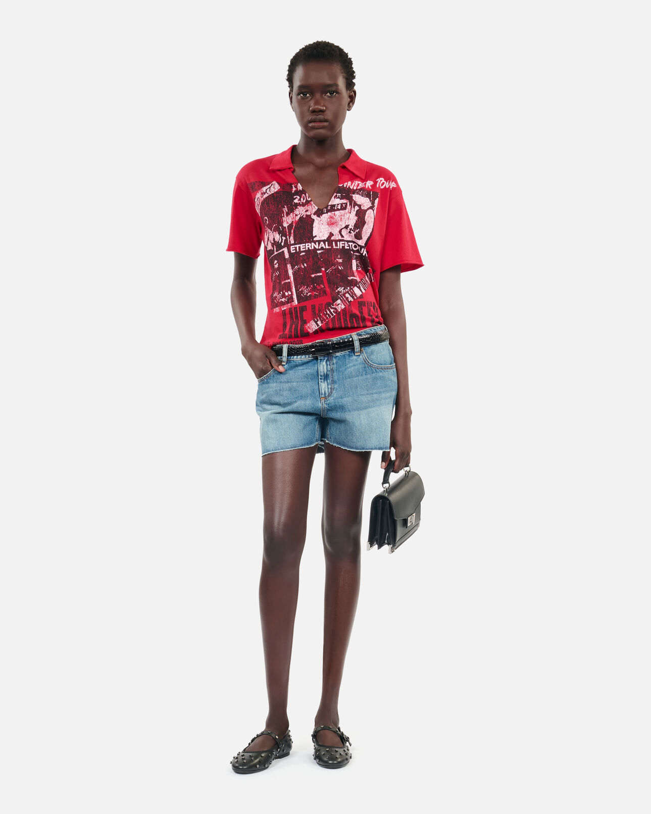 The Kooples WOMEN RUBIS red eternal life tour serigraphy t-shirt