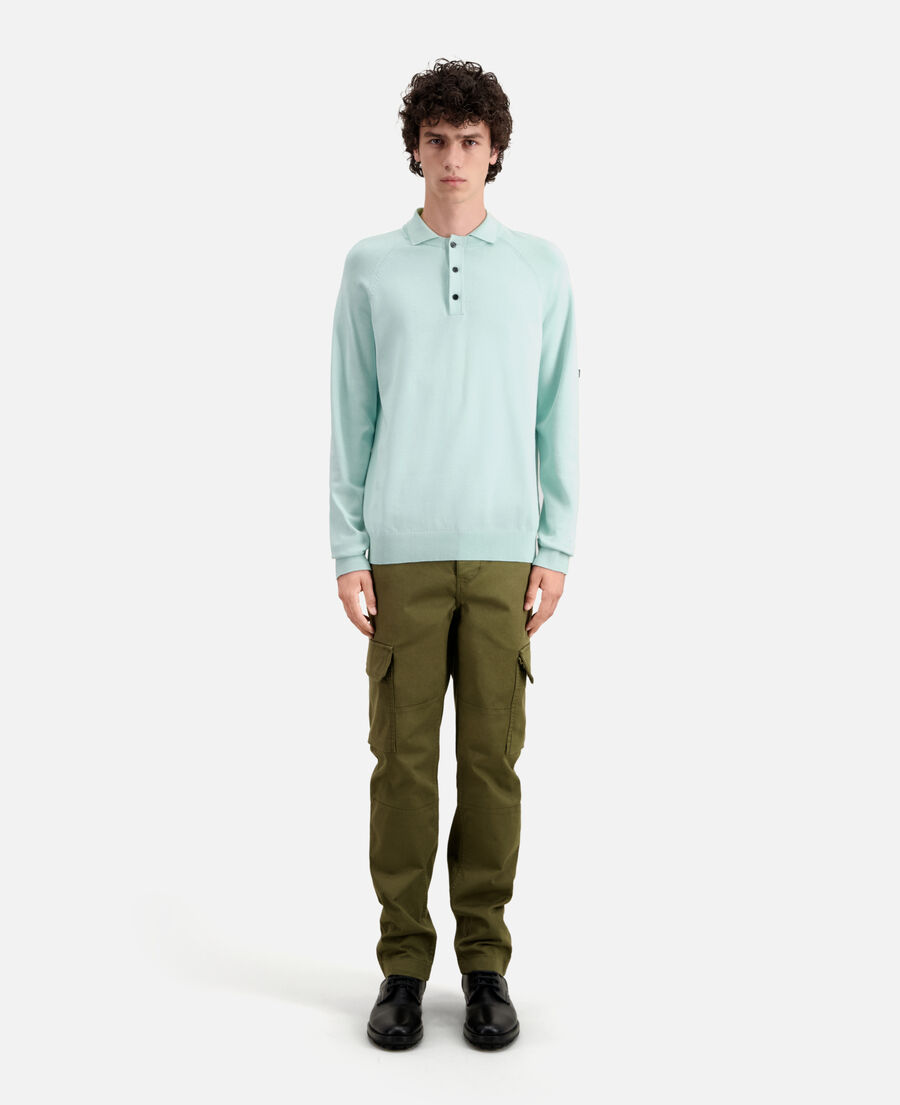 Green knit polo t-shirt | The Kooples - US