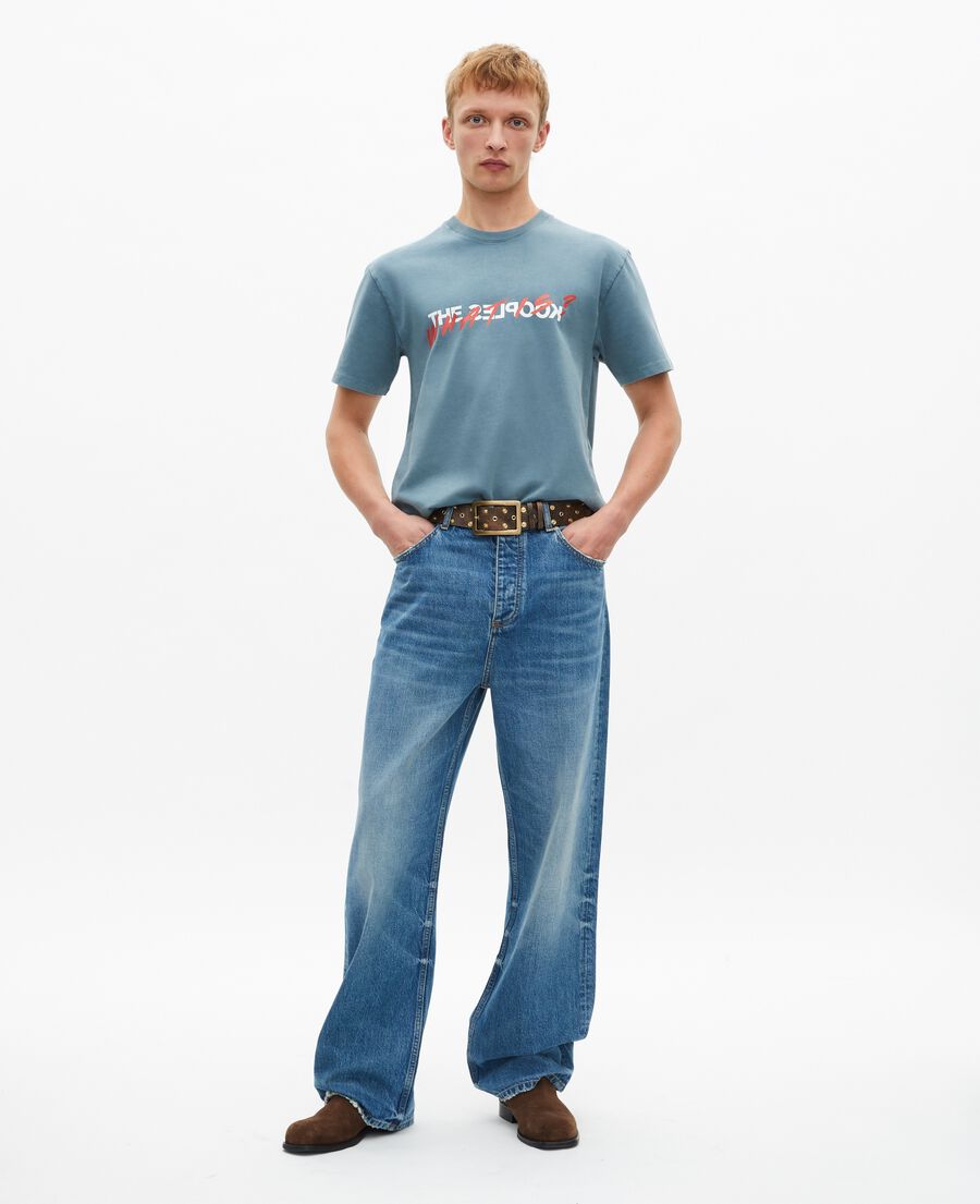 The Kooples MEN BLUE GREY what is blue t-shirt